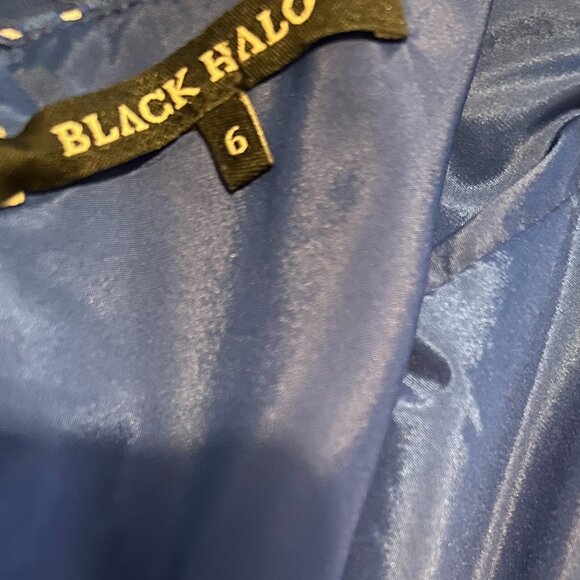 Black Halo Jackie O Cobalt Blue Lace Dress Size 6 - Picture 4 of 4